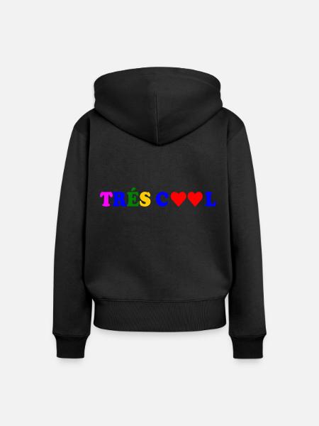 Trés cool - Frauen Premium Bio Zip Hoodie - Schwarz