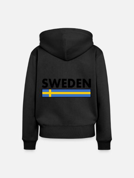 Schweden - Frauen Premium Bio Zip Hoodie - Schwarz
