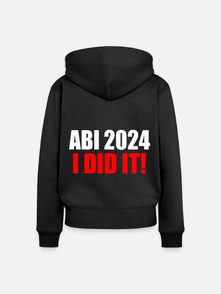 Abi 2024 - Frauen Premium Bio Zip Hoodie - Schwarz