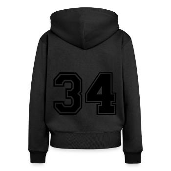 34 - Women's Premium Organic Zip Hoodie - black - Back - Julia (174cm)