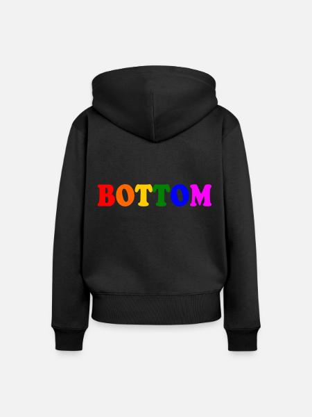 Bottom - Frauen Premium Bio Zip Hoodie - Schwarz