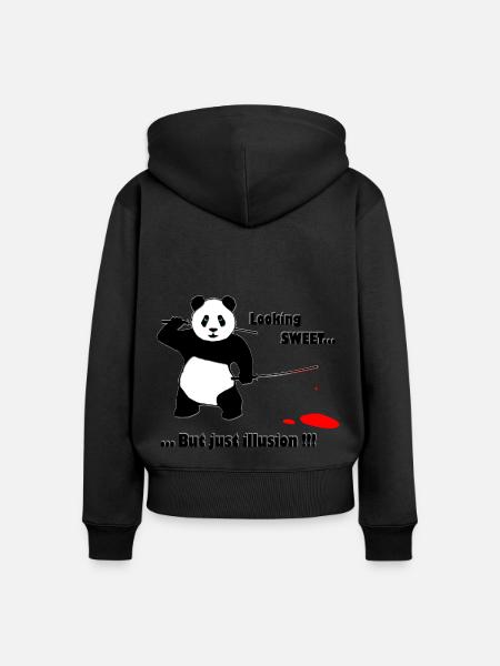Ninja Panda - Frauen Premium Bio Zip Hoodie - 
