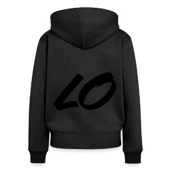 LOVE Dear ❤ Partner Look - Women's Premium Organic Zip Hoodie - black - Back - Julia (174cm)