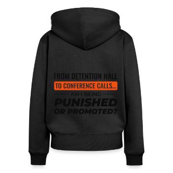 Work Memes Office-Humor Workplace Funny - Women's Premium Organic Zip Hoodie - black - Back - Julia (174cm)