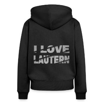 Kaiserslautern Lautern Germany Font I Love - Women's Premium Organic Zip Hoodie - black - Back - Julia (174cm)