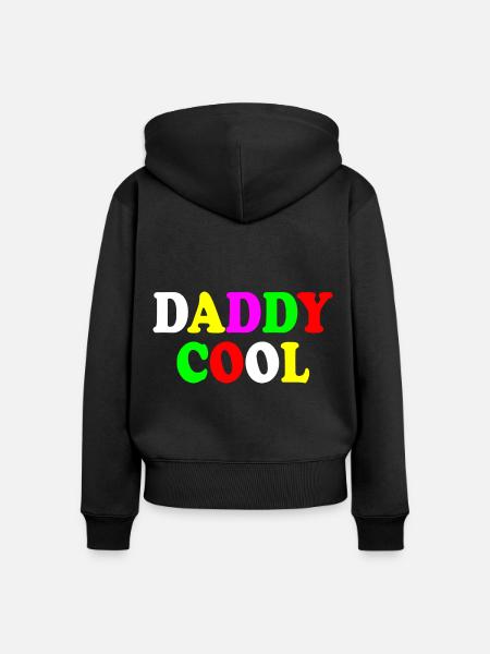 Daddy cool - Frauen Premium Bio Zip Hoodie - Schwarz