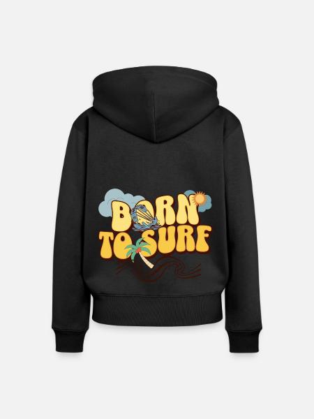 Kitesurf Kitesurfer Kiteboard - Frauen Premium Bio Zip Hoodie -