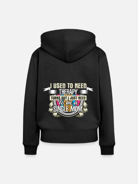 Alleinerziehende Mutter Geschenkidee - Frauen Premium Bio Zip Hoodie - Schwarz