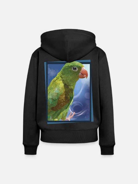 Der gebräunten Sittich - Frauen Premium Bio Zip Hoodie - Schwarz