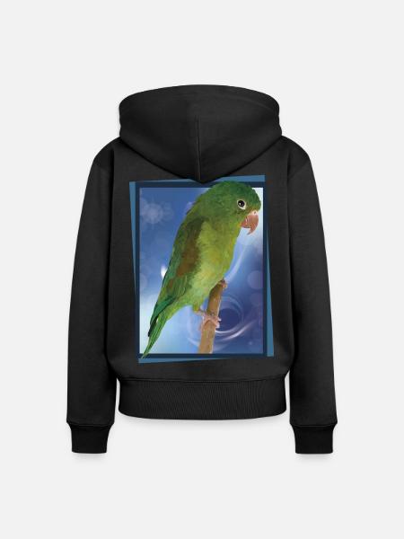 Der gebräunten Sittich - Frauen Premium Bio Zip Hoodie - Schwarz