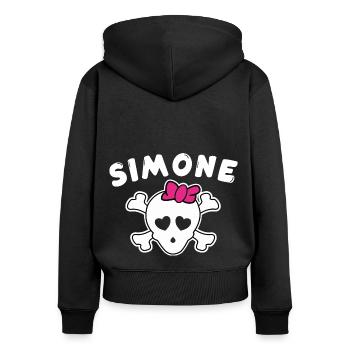 Pirate Leonie Design for girls and women - Women's Premium Organic Zip Hoodie - black - Back - Julia (174cm)