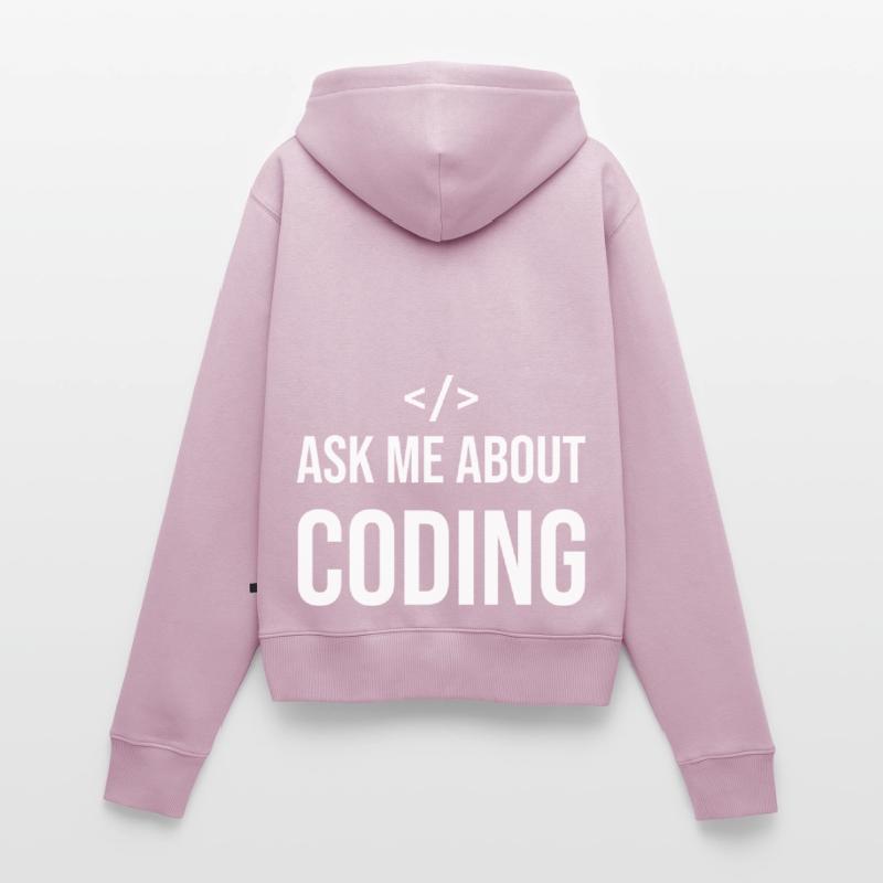 Coder Developer Programmer Coding IT Computer Women's Premium Organic Zip Hoodie