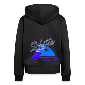 Schotte Crew auf Segelboot Segler Boot Skipper - Frauen Premium Bio Zip Hoodie - Schwarz - Hinten - Julia (174cm)