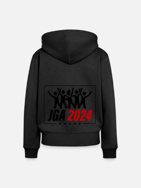 Junggesellen Abschied 2024 - Frauen Premium Bio Zip Hoodie - Schwarz