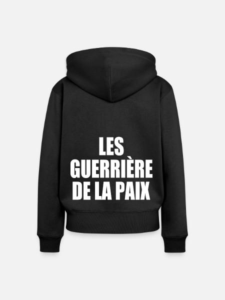 Die Krieger des Friedens - Frauen Premium Bio Zip Hoodie - Schwarz