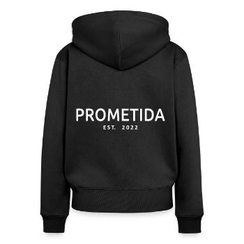 Prometida Est. 2022 Verlobte Verlobte Braut zu werden - Frauen Premium Bio Zip Hoodie - Schwarz - Hinten - Julia (174cm)