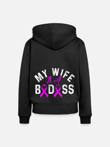 Krebs - Frauen Premium Bio Zip Hoodie - Schwarz