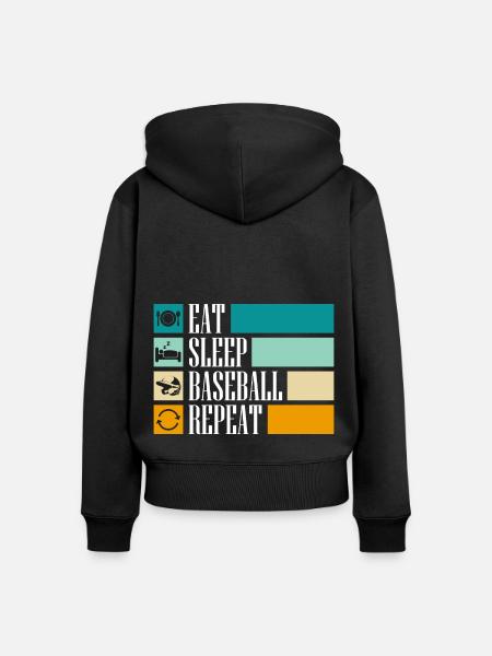 Baseballschläger Sport Hobby - Frauen Premium Bio Zip Hoodie - Schwarz