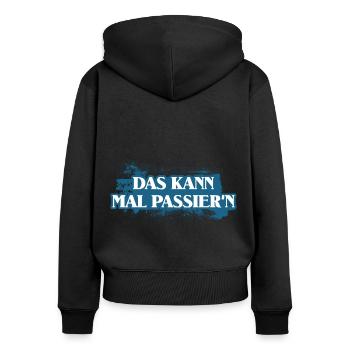 CELA PEUT ARRIVER - Sweat à capuche zippé Premium bio Femme - noir - Dos - Julia (174cm)
