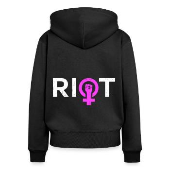 Riot Venus Women Power - Women's Premium Organic Zip Hoodie - black - Back - Julia (174cm)