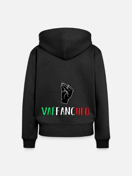 Italien Italiener Vaffanculo - Frauen Premium Bio Zip Hoodie - Schwarz