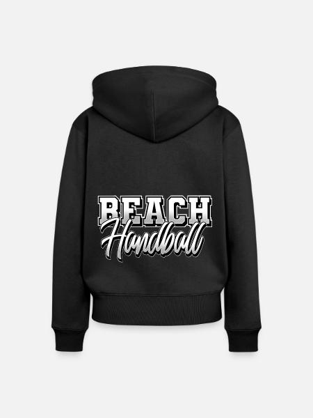 Beach Handball - Frauen Premium Bio Zip Hoodie - Schwarz