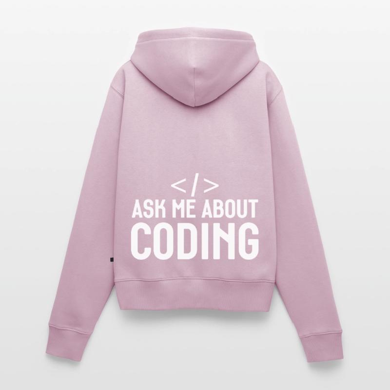 Coder Developer Programmer Coding IT Computer Women's Premium Organic Zip Hoodie