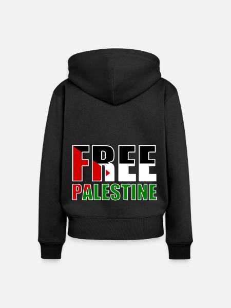 Free palestine - Frauen Premium Bio Zip Hoodie - Schwarz