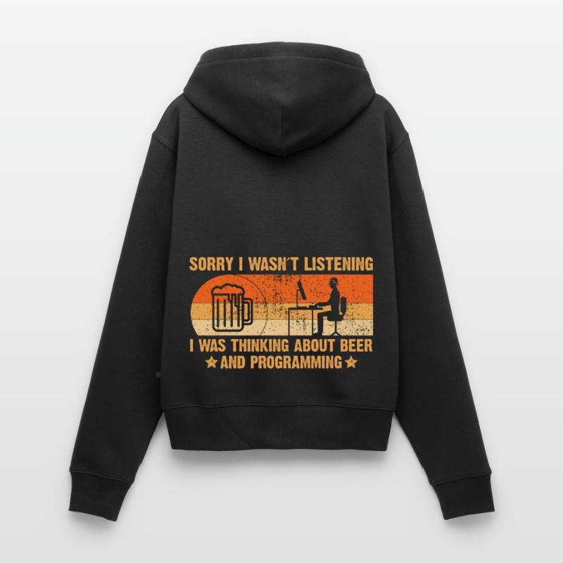 Coder Developer Programmer Coding IT Computer Women's Premium Organic Zip Hoodie