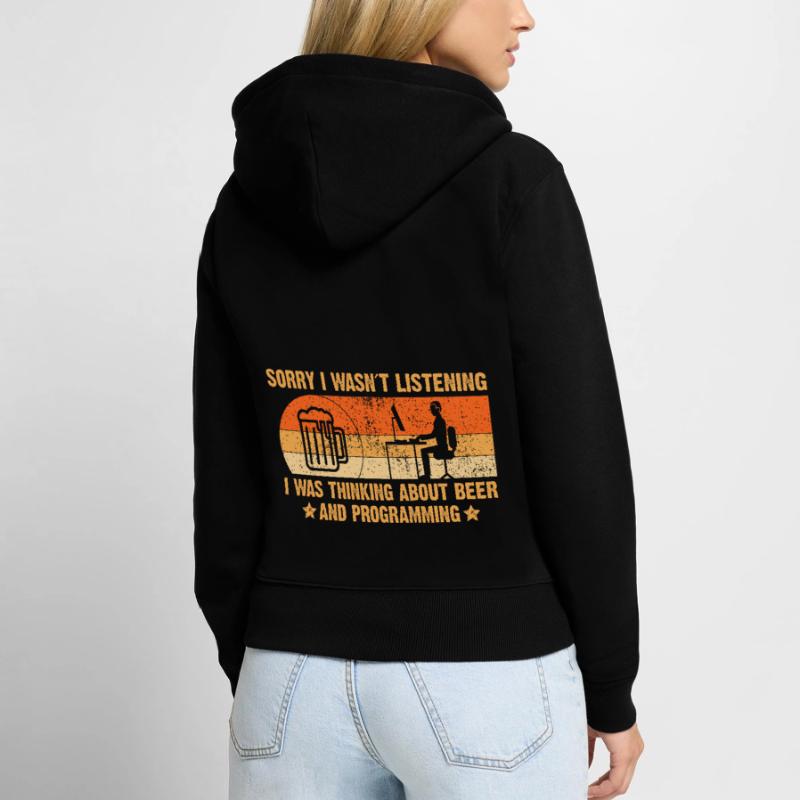 Programmierer Entwickler Programmierer Programmieren IT Computer Frauen Premium Bio Zip Hoodie