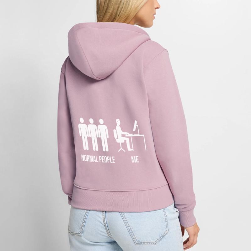 Coder Developer Programmer Coding IT Computer Women's Premium Organic Zip Hoodie