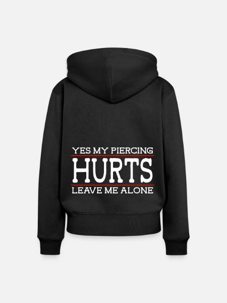 Piercer Piercingstudio - Frauen Premium Bio Zip Hoodie - Schwarz