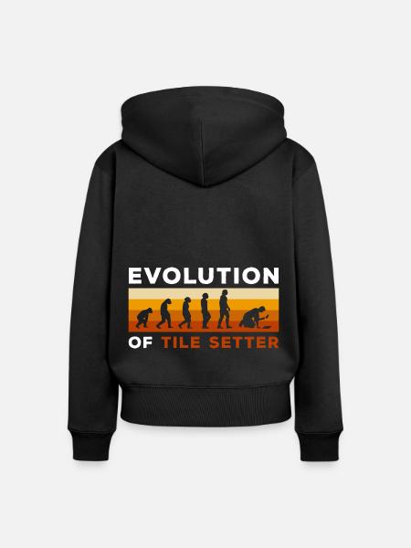 Handwerker Beruf Plattenleger Weiterbildung - Frauen Premium Bio Zip Hoodie - Schwarz