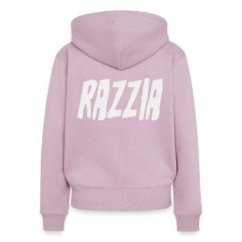 Opération et contrôle Raid - Sweat à capuche zippé Premium bio Femme - rose poudré - Dos - Julia (174cm)