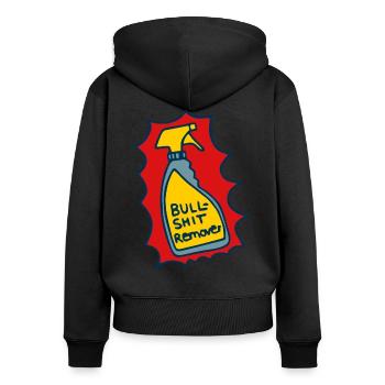Cleaner, Bullshit Remover - Women's Premium Organic Zip Hoodie - black - Back - Julia (174cm)