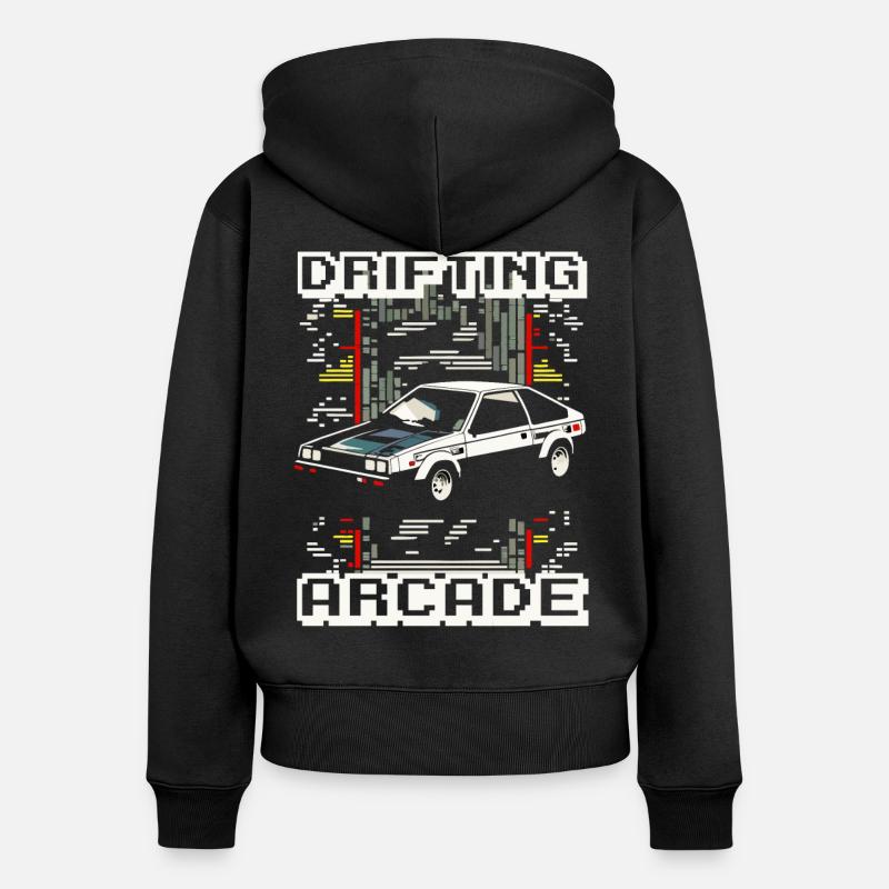 Drift Racing Fujiwara School Initial D-inspired - Sweat à capuche zippé Premium bio Femme - noir