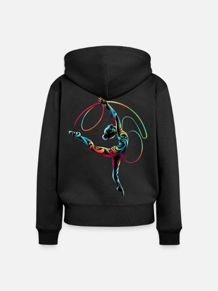 Dance - Frauen Premium Bio Zip Hoodie - Schwarz