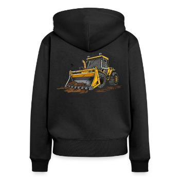 Skid steer loader enthusiasts - Women's Premium Organic Zip Hoodie - black - Back - Julia (174cm)
