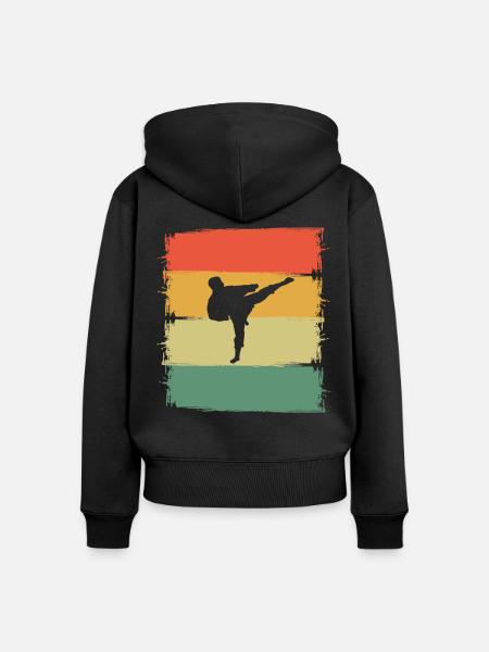 Karate - Frauen Premium Bio Zip Hoodie - Schwarz