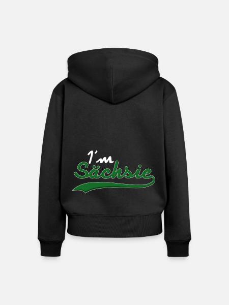 Im Sexy Sächsie Sachsen - Frauen Premium Bio Zip Hoodie - Schwarz