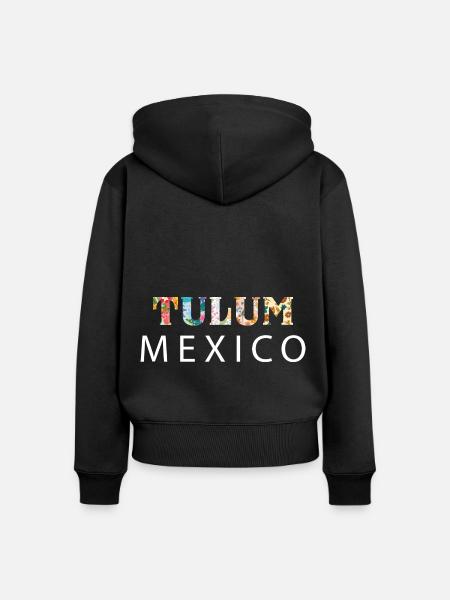 Tulum Mexico - Frauen Premium Bio Zip Hoodie - Schwarz