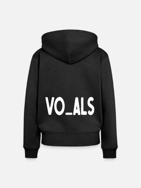 Vocals - Frauen Premium Bio Zip Hoodie - Schwarz