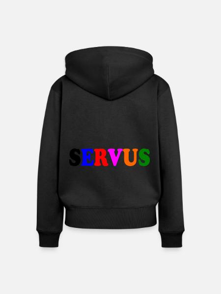 Servus - Frauen Premium Bio Zip Hoodie - Schwarz