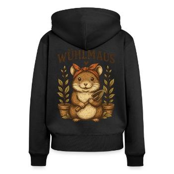 Vole Garden Gardeners Hobby Gardener Gift - Women's Premium Organic Zip Hoodie - black - Back - Julia (174cm)