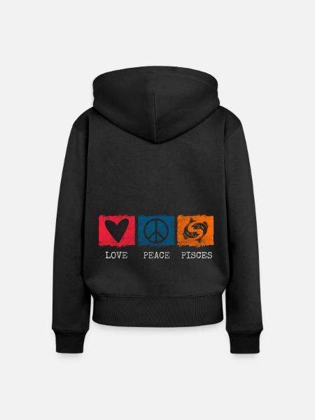 Sternzeichen Astrologie Aberglaube - Frauen Premium Bio Zip Hoodie - Schwarz