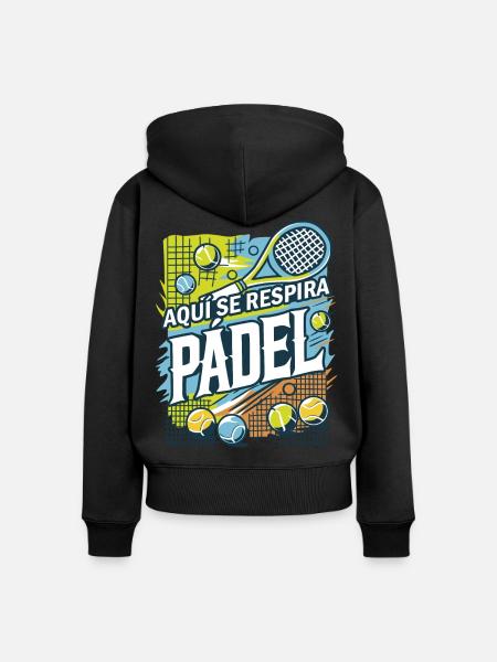 You PADEL - Women's Premium Organic Zip Hoodie - black