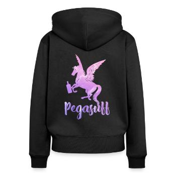Pegasuff Bachelorettes - Women's Premium Organic Zip Hoodie - black - Back - Julia (174cm)