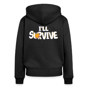 Biologist microbiologist tardigrade gift - Women's Premium Organic Zip Hoodie - black - Back - Julia (174cm)