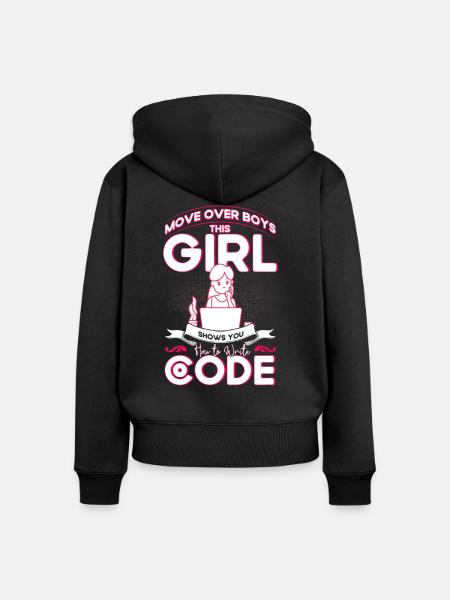 Softwareentwickler Entwickler Nerd Programmierer - Frauen Premium Bio Zip Hoodie - Schwarz