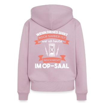 Krankenhaus Operationstechnische Assistentin - Frauen Premium Bio Zip Hoodie - Altrosa - Hinten - Julia (174cm)